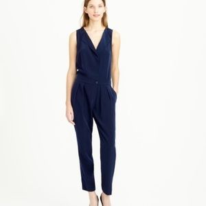 J.Crew Sleeveless Trench Jumpsuit in Navy 2